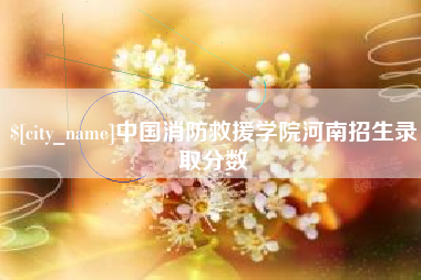 中国消防救援学院河南招生录取分数