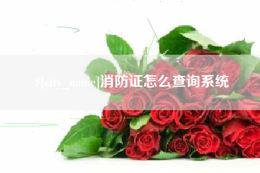 消防证怎么查询系统