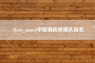 中国消防救援队报名