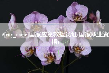 国家应急救援员证(国家职业资格)