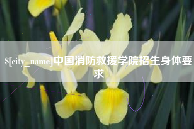 中国消防救援学院招生身体要求