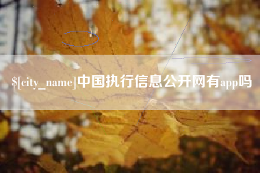 中国执行信息公开网有app吗