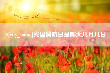 我国消防日是哪天几月几日