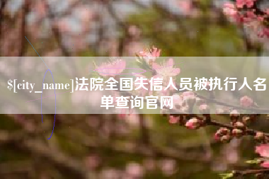 法院全国失信人员被执行人名单查询官网